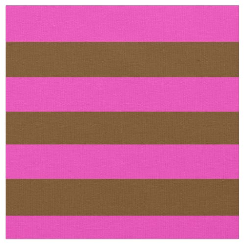 Bright pink coco brown stipe stripes fabric