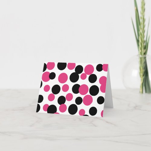 Bright Pink Dots Thank You Card