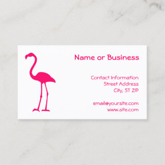 Bright Pink Flamingo Business Card