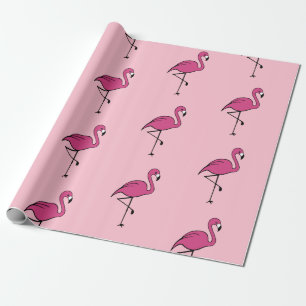 Bright Pink Flamingo Gift Wrapping Paper