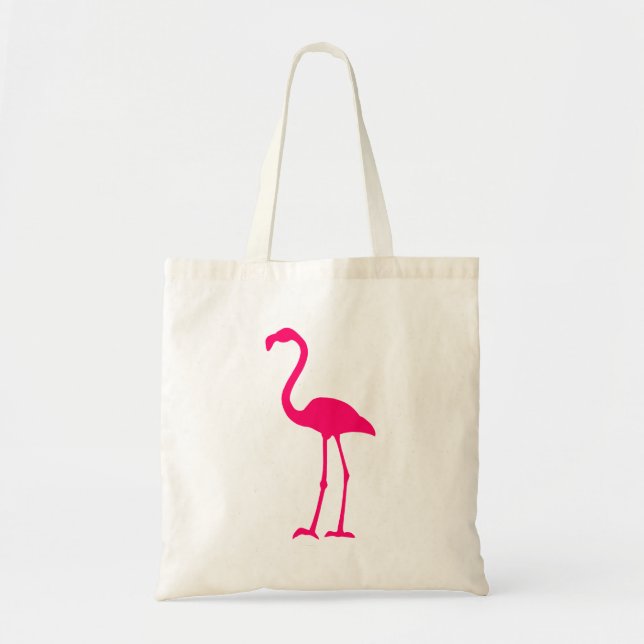 Bright Pink Flamingo Tote Bag (Front)