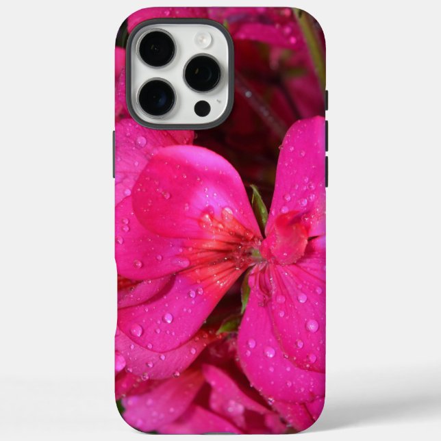 Bright Pink Floral Case-Mate Apple iPhone Case (Back)