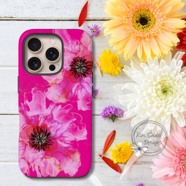 Bright Pink Floral Case-Mate iPhone Case (Creator Uploaded)