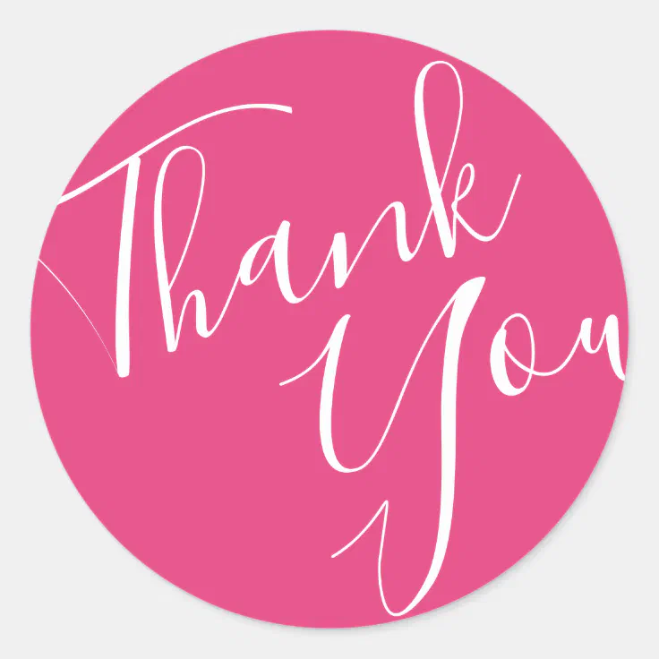 Bright Pink Floral Wedding Sticker Envelope Seal Zazzle