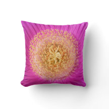 Bright Pink Flower Center Pillow