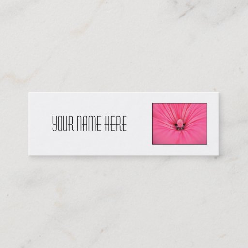 Customizable Bright Pink Flower. Business Card