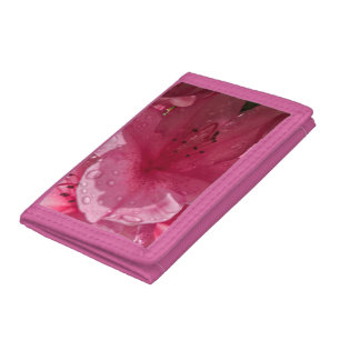 Bright Pink Flower Photograph Tri-fold Wallet