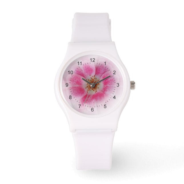 bright pink flower watch (Front)