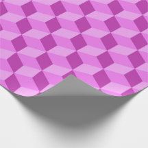 BRIGHT PINK GEOMETRIC CUBE PATTERNS
