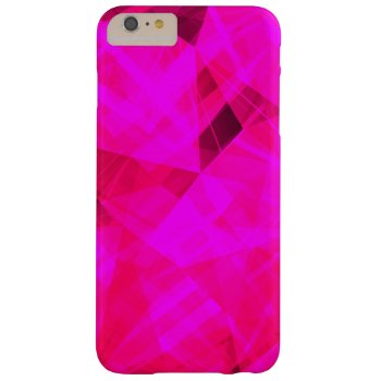 Bright Pink Geometric Pattern Barely There Iphone 6 Plus Case by PatternswithPassion at Zazzle