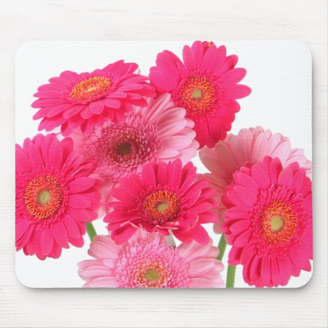 Bright Pink Gerbera Daisies Mouse Pad (Front)