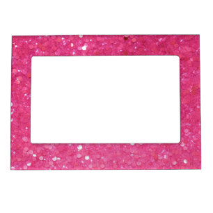 Bright Pink Glitter Magnetic Frame
