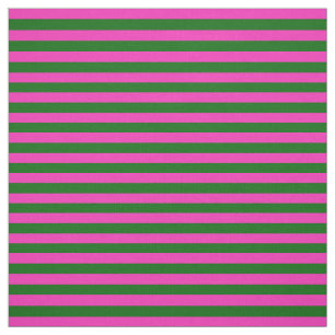 Bright pink, Island green stipe, stripes Fabric