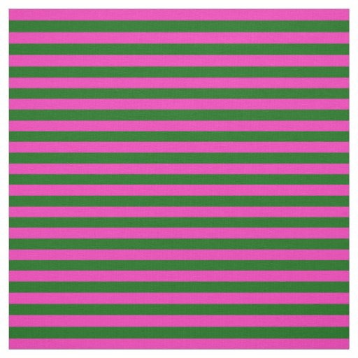 Bright pink, Island green stipe, stripes Fabric