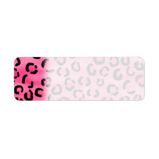 Bright Pink Leopard Print Pattern. Label