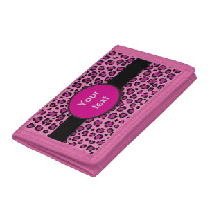 Bright Pink Leopard Skin Wallets