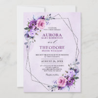 Bright Pink Lilac Purple Shades Flowers Wedding   