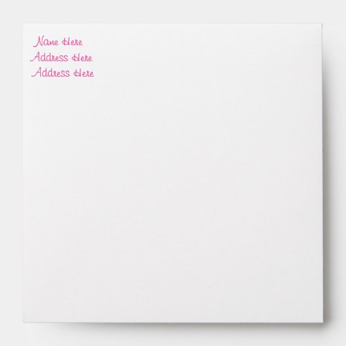 Bright Pink Lined Envelope
