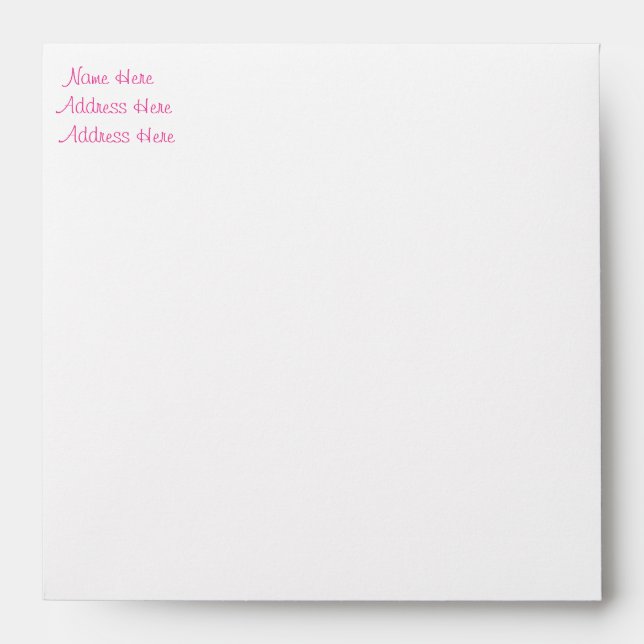 Bright Pink Lined Envelope (Front)