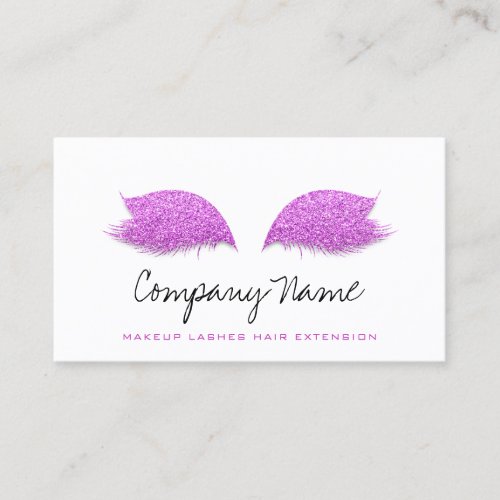 Bright Pink Makeup Artist Lashes Extension Lux Appointment Card