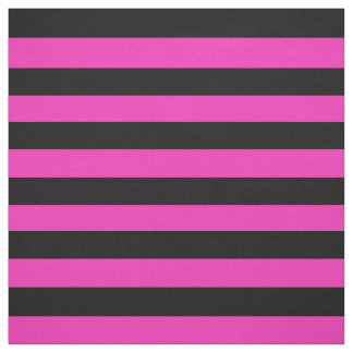 Bright pink, midnight black stipe, stripes fabric