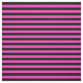 Bright pink, midnight black stipe, stripes fabric