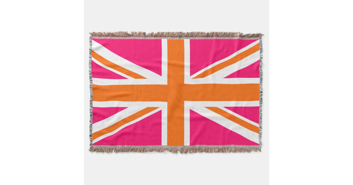 Bright Pink Orange And White Union Jack Throw Blanket Zazzle Com,Kids Room Bedroom Ideas For Girls Age 10