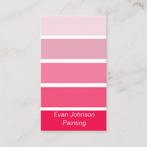 Bright Pink Paint Sample Business Card
