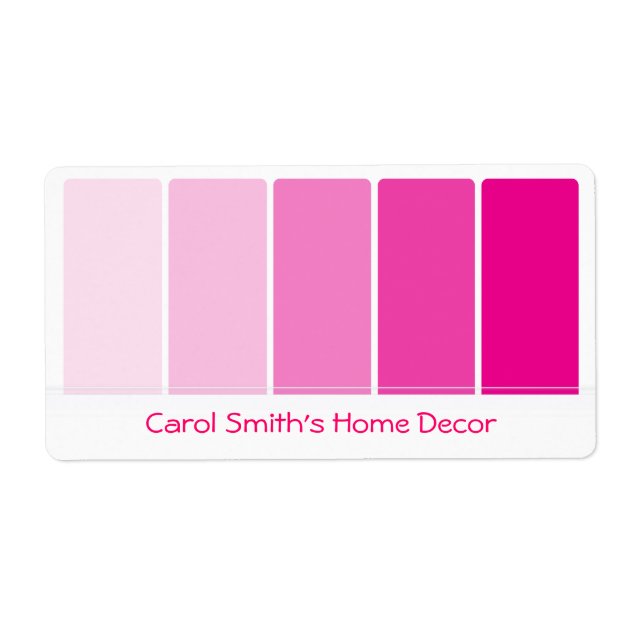 Bright Pink Paint Samples Label | Zazzle