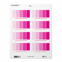 Bright Pink Paint Samples Label | Zazzle