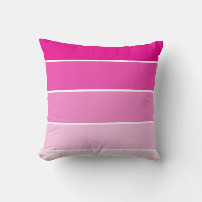 Bright Pink Paint Samples Throw Pillow (Front)
