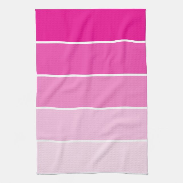 Bright Pink Paint Samples Towel (Vertical)