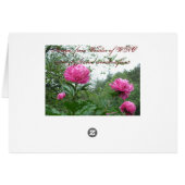 Bright Pink Peony Card (Back Horizontal)