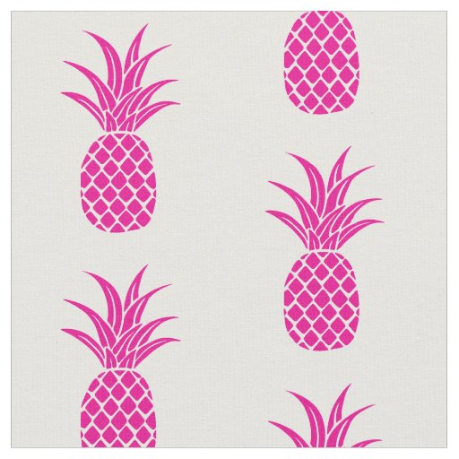 Bright Pink Pineapple Fabric
