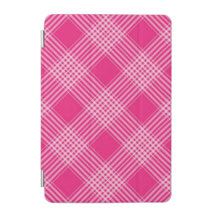 Bright Pink Plaid Pattern iPad Mini Cover