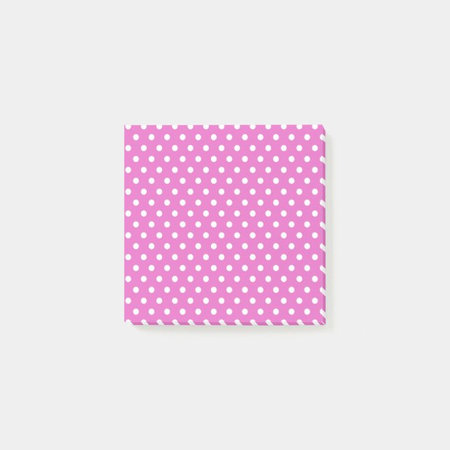 Bright pink  Polka Dots Notes (Front)
