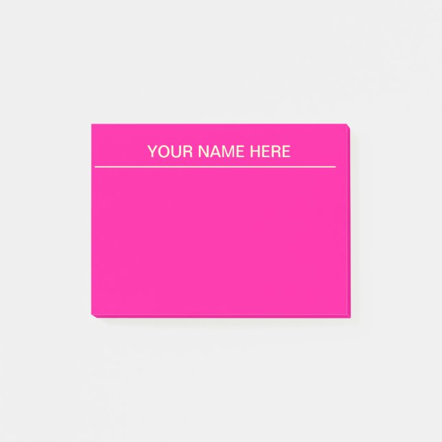 Bright Pink Post It Notes (Front)
