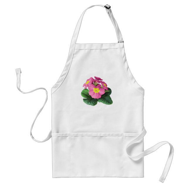 Bright Pink Primroses Adult Apron (Front)