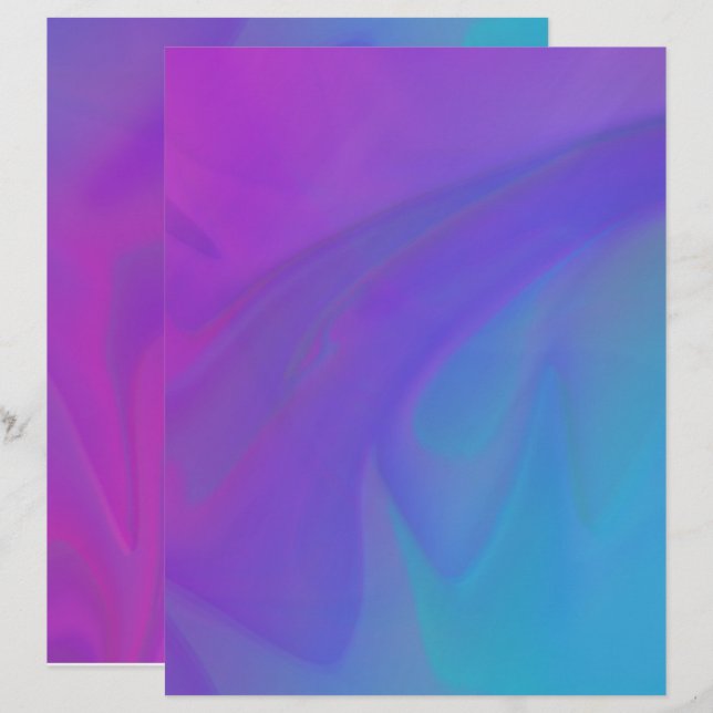Bright Pink, Purple and Blue Abstract Design Paper (Front/Back)