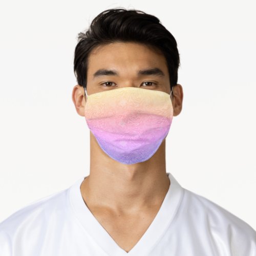 Bright Pink Purple And Yellow Van Gogh Swirls Adult Cloth Face Mask