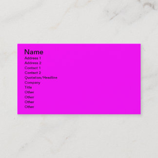 Bright Pink Purple Business Card