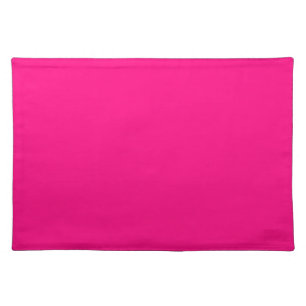 Bright Pink Rose hex code FF007F Cloth Placemat
