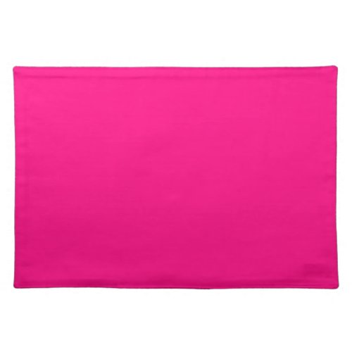 Bright Pink Rose hex code FF007F Cloth Placemat