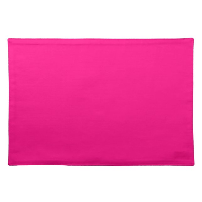 Bright Pink Rose hex code FF007F Cloth Placemat (Front)