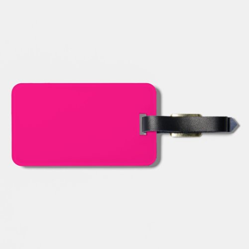 Bright Pink Rose hex code FF007F Luggage Tag