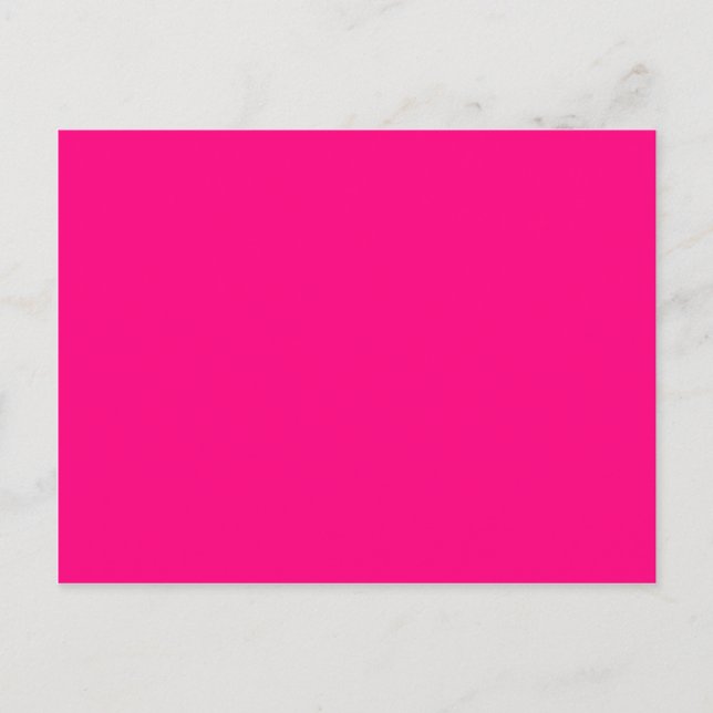 Bright Pink Rose hex code FF007F Postcard (Front)