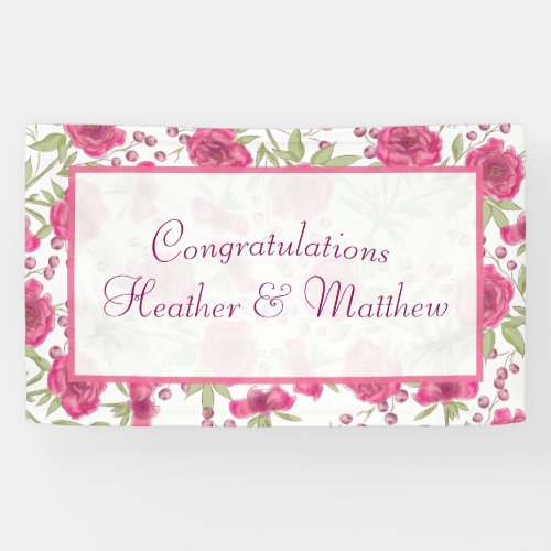 Bright Pink Rose Wedding