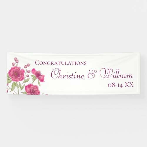Bright Pink Rose Wedding