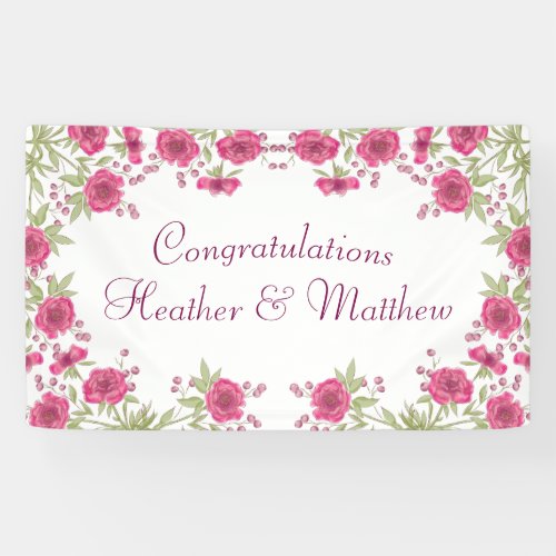 Bright Pink Rose Wedding