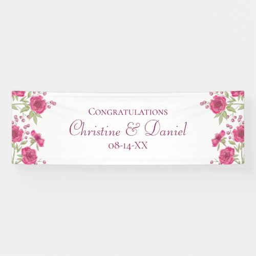 Bright Pink Rose Wedding